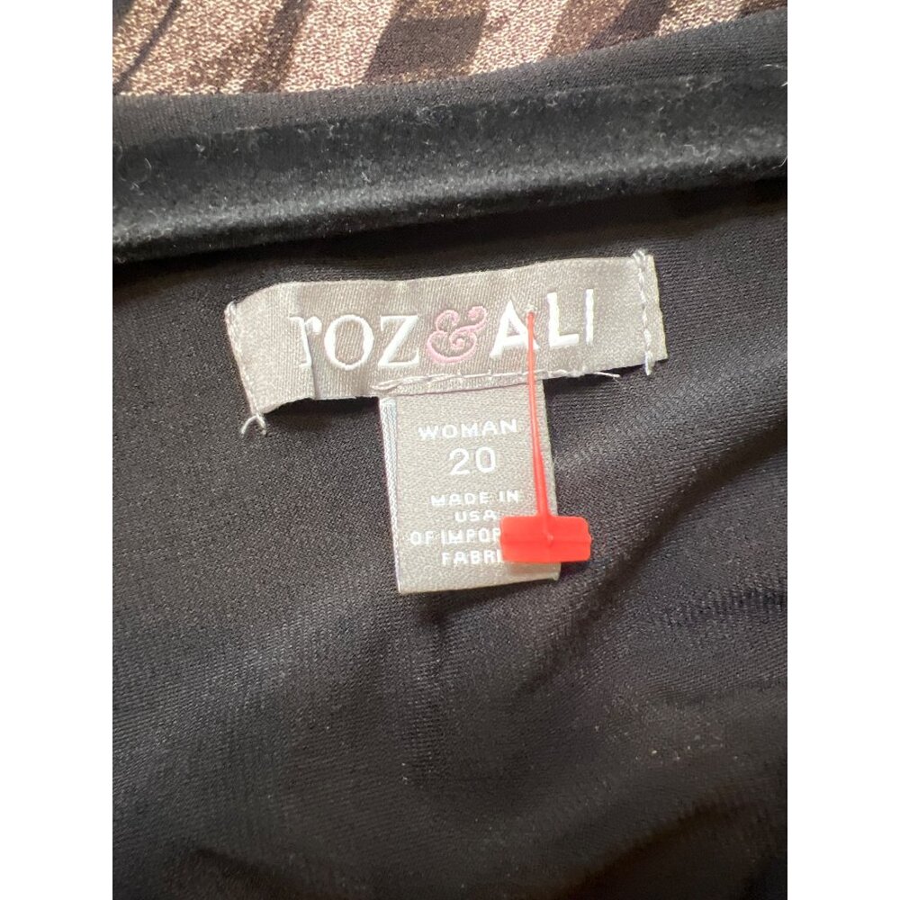 Roz & Ali Plus Maxi Dress Sleeveless Ombre Brown Beige Ivory Size 20 - Picture 6 of 8